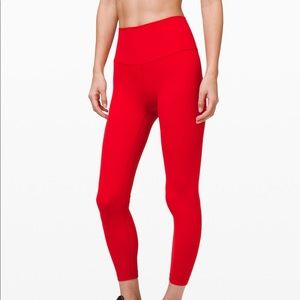 red lululemon allgins- 25’’